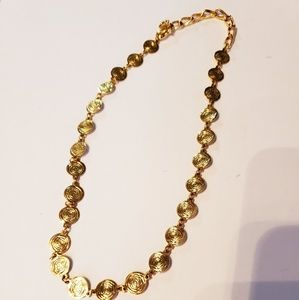 Vintage gold tone Olci necklace.